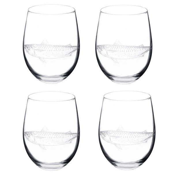 Mermaid 17 oz. Acrylic All Purpose Wine Glass (Set of 6) Trinx