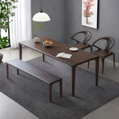 Rectangular dining table for home use