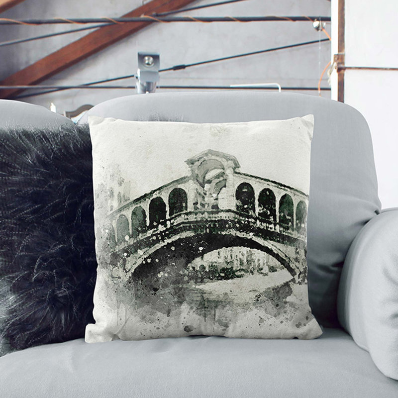 Square Throw Cushion, 40cm H x 40cm W x 15cm D