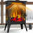 Infrared Freestanding Portable Electric Fireplace Stove Heater With Remote,Timer,Adjustable Brightness And Speed