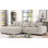 Canapé modulaire surdimensionné deux pièces de luxe Luxe pour salon, canapé en L de 102,4 po avec méridienne, revêtu de velours côtelé