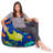Bean Bag Chair for Kids, Teens, and Adults - Filled with Soft Beads, Includes Removable and Machine Washable Cover - Multiple Colors, Sizes and Fabrics including Soft Nylon & Canvas with Patterns-1783236393-1785356750