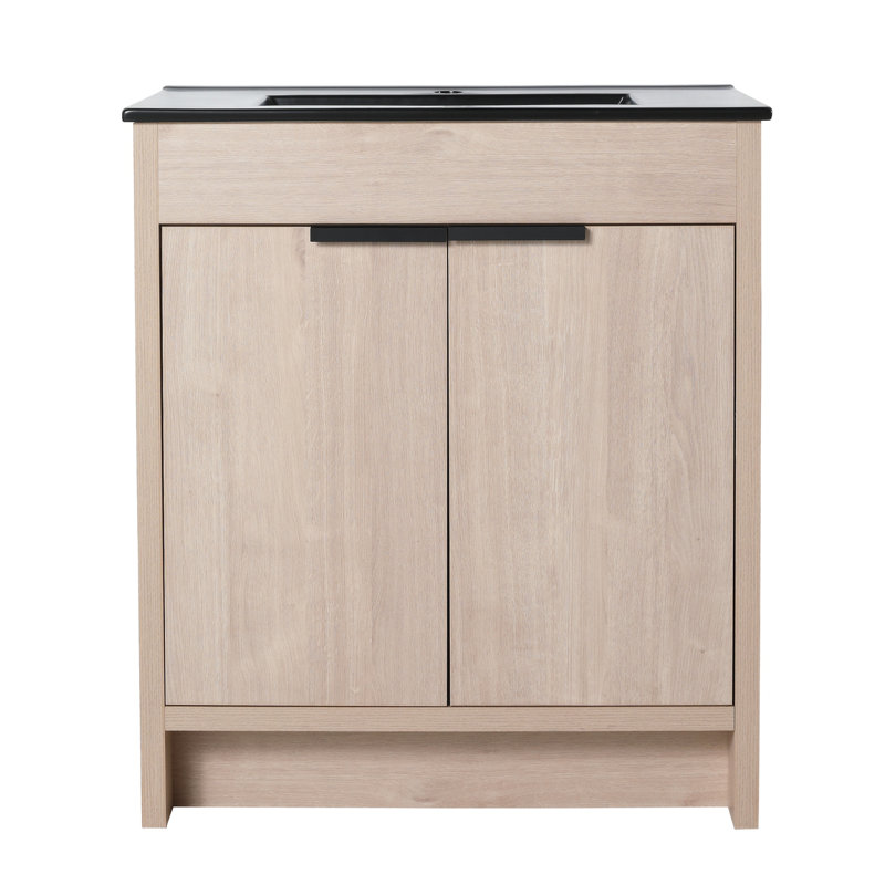 Ensemble de meuble-lavabo simple 30,09 po avec plateau en céramique Quendarius