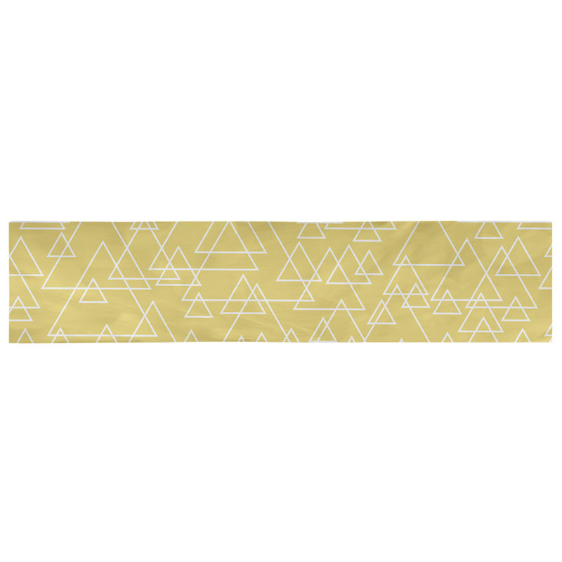 Chemin de table à triangle dispersé Avicia, 91,5 po x 17,5 po, Jaune, Polyester