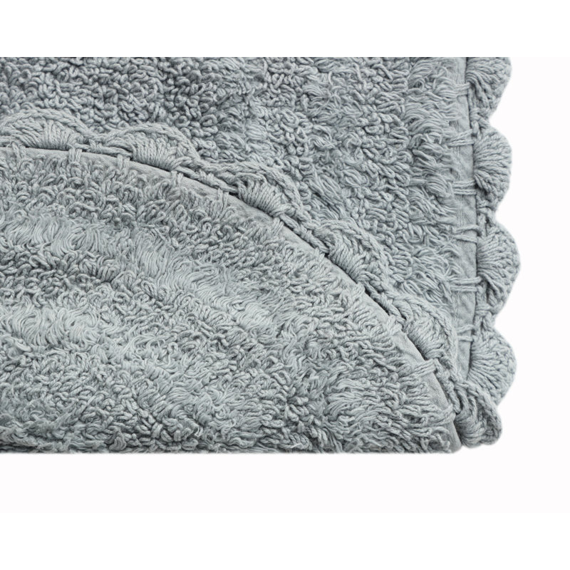 Tapis pour salle de bain 100% coton, Gris