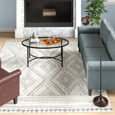 Depasquale Beige/Light Gray Modern Geometric Area Rug