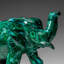 Genuine Polished Malachite Elephant Carving (4.3 lbs)-1469168405