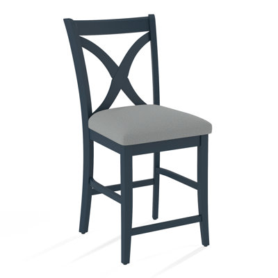 Hues Upholstered Stool with Solid Wood Frame