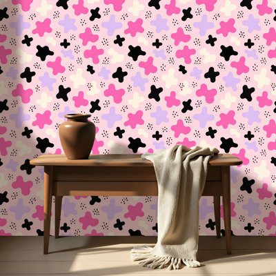 Peel and Stick Wallpaper Contact Paper Pink Cheetah Seamless Leopard Skin Animal Print Self Adhesive and Removable 17.7in x 118in(45x300cm)