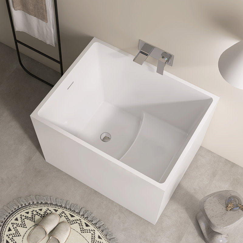35" Freestanding Tub Acrylic Freestanding Soaking Bathtub