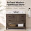 Meuble-lavabo simple autoportant Floyd de 42 po avec comptoir en pierre reconstituée-1049388972