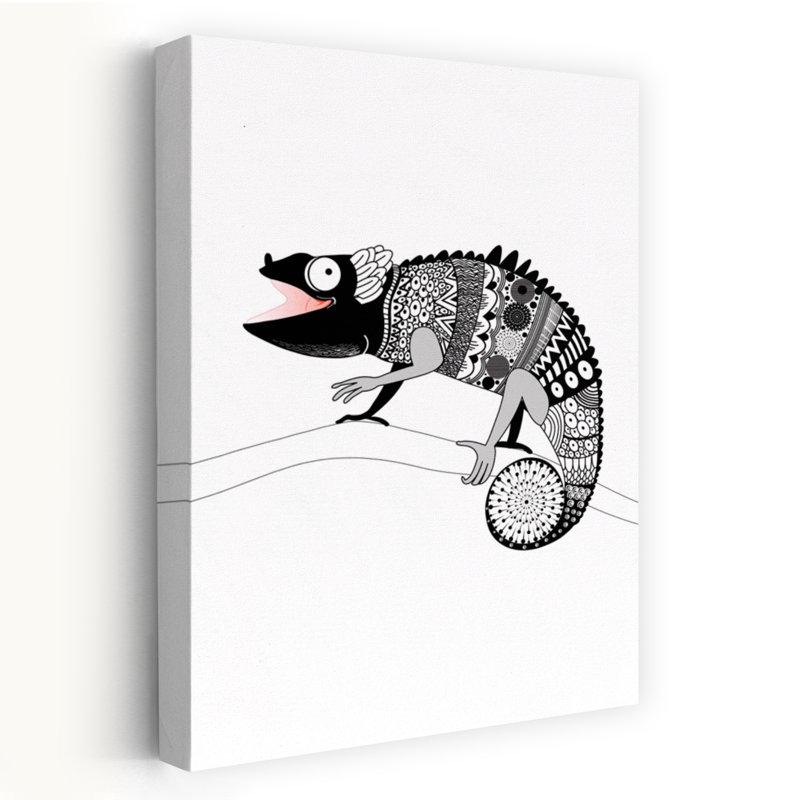 Gecko - art animalier contemporain, H 24 po x l 16 po