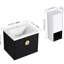 Meuble-lavabo 24 po avec lavabo en céramique et support latéral - aspect panier noyer noir-130629192