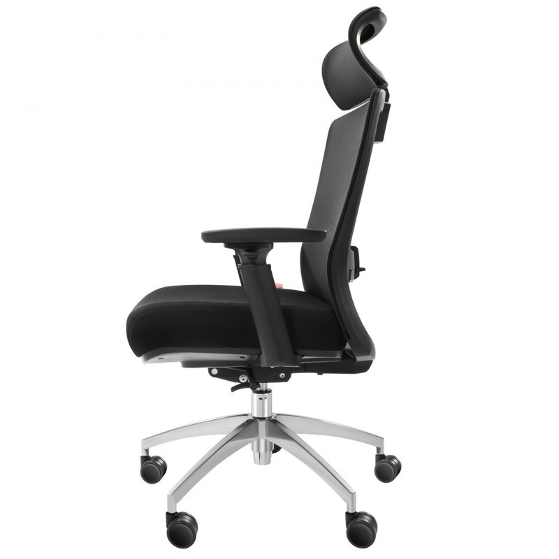 Chaise de bureau ergonomique avec siège coulissant, chaise de bureau avec siège en filet, chaise de bureau à domicile réglable en angle et en hauteur avec dossier et support lombaire, chaise de travail pivotante pour ordinateur