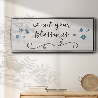 «Count Blessings», toile encadrée