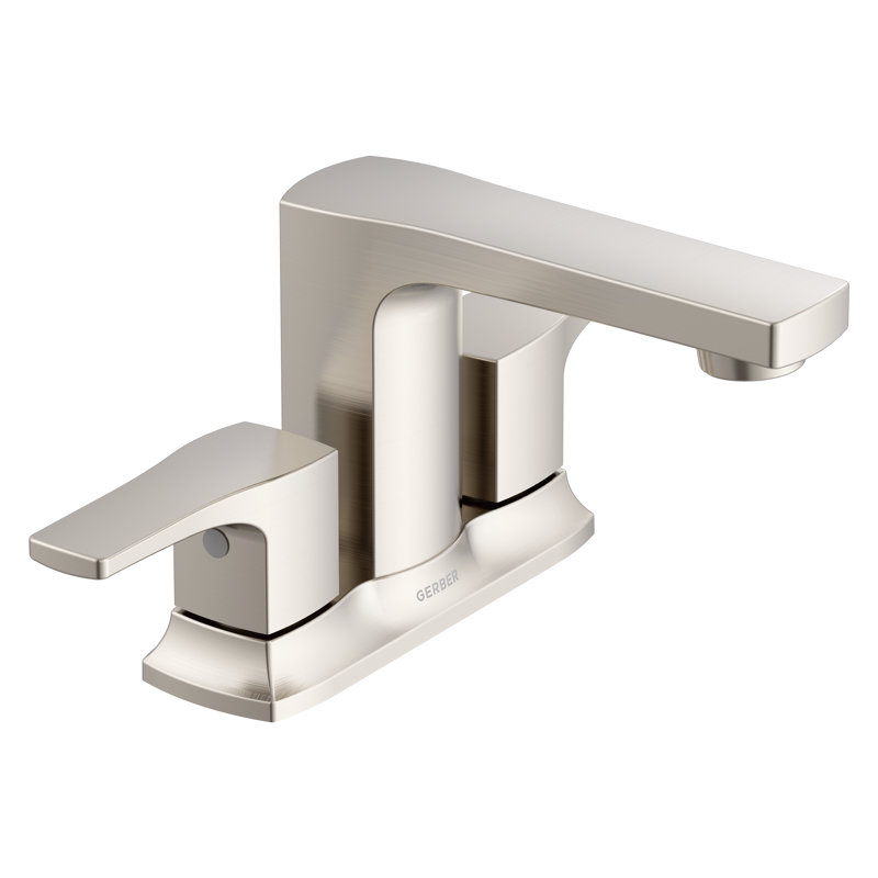 Tribune Two Handle Centerset Bathroom Faucet, Brushed Nickel