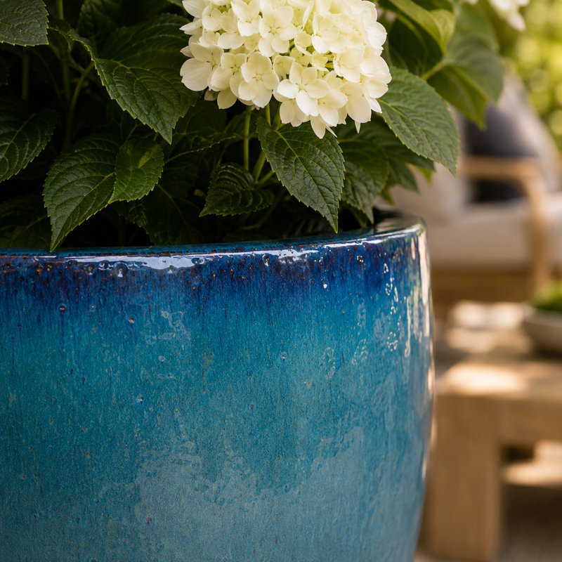 Jardinière aubergine de 56 cm - Bleu, Light Blue
