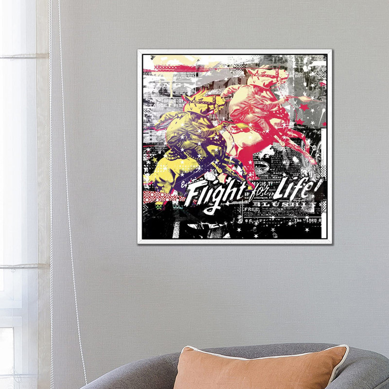 Fight For Life by Teis Albers - Gallery-Wrapped Canvas Giclée on Canvas, White Framed, 66.04 cm H x 66.04 cm W