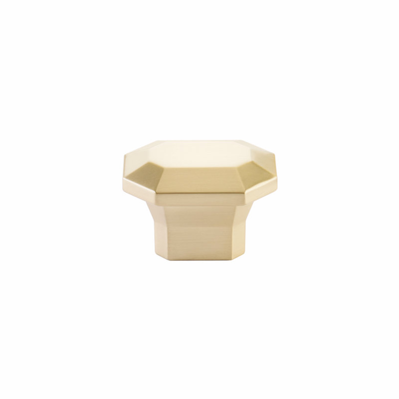 Riviera Circle Knob, Satin Brass