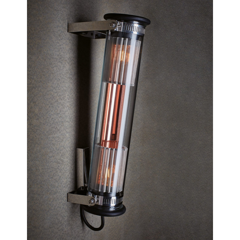 2 - Light Flush Mounted Sconce, Silver/Gold, 5.71" H x 28.35" W x 5.71" D