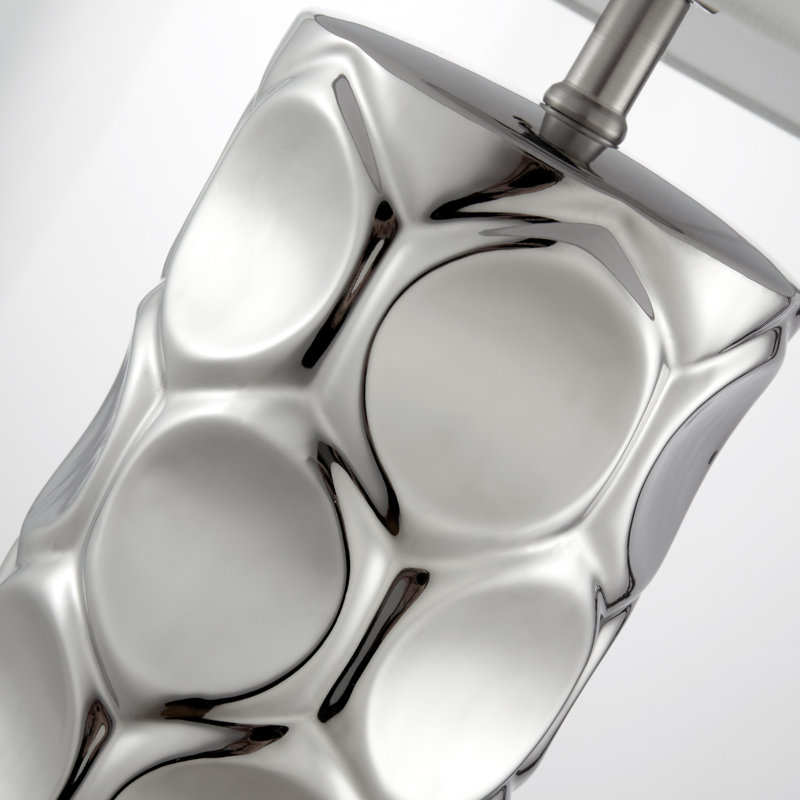 Ceramic Table Lamp, Silver