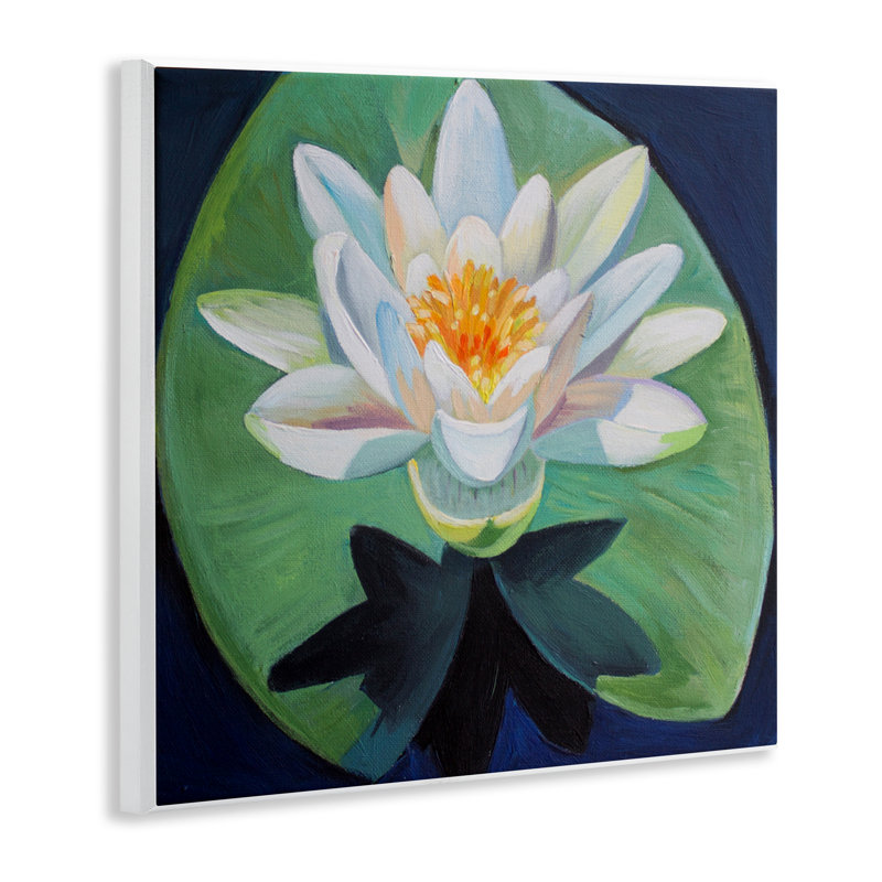 Élégante plaque murale Lotus and Lily Pad, design par Violeta Vollmer