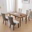 Chaises de salle à manger en velours classique classique, velours contemporain en bois massif touffeté haut de gamme-1499988259