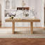 Table de salle à manger extensible 60 "à 78", table de cuisine en bois de ferme avec rallonge amovible, grande table extensible pour 4 à 8 personnes, naturel-1463637998
