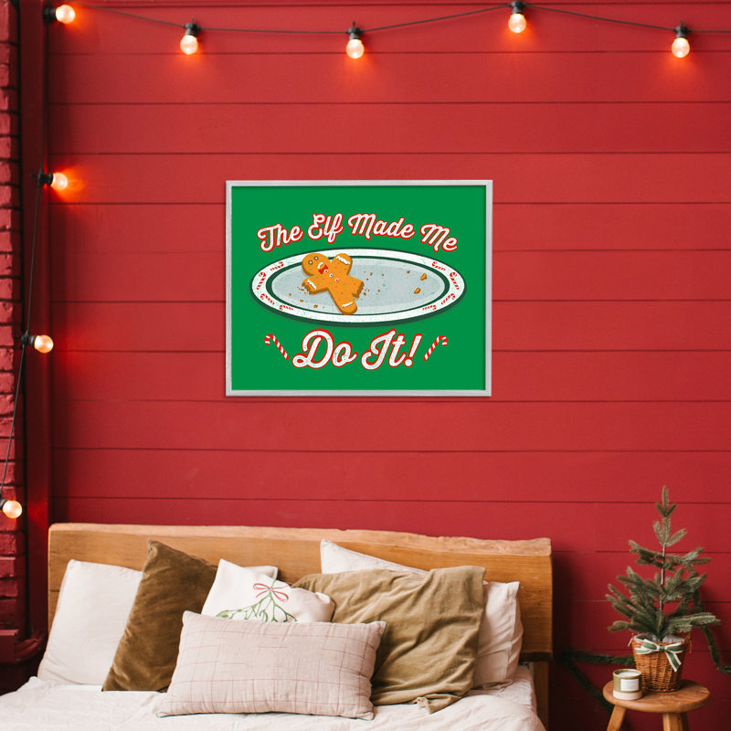 Elf Made Me Do It, giclée encadrée, design par Jedco Brands, Inc., Estampe numérique Farmhouse, H 16 po x l 20 po