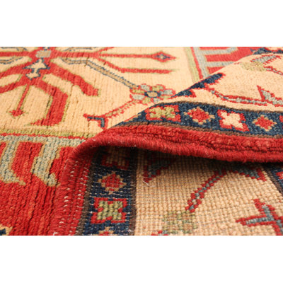 Tapis d’intérieur en laine 3 pi 7 po x 5 pi 1 po one-of-kind à la main-noué la 2010 gazni Hypoluxo