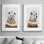 «Fair Isle Bear I», ensemble de 2 reproductions d'ours portant des enveloppes douillettes