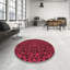 Tapis en laine rose / noir-268813515