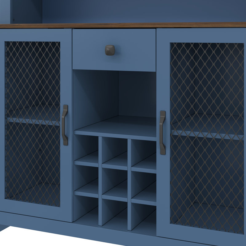 71" H Kitchen Pantry Cabinet, Navy Blue