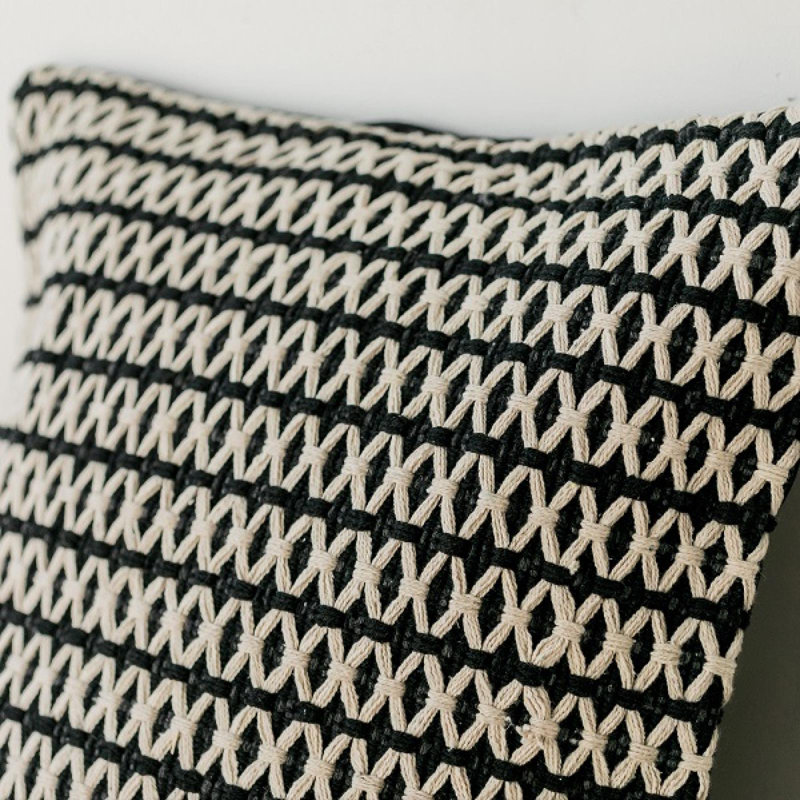 Housse de coussin réversible en coton Bavory