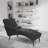 Chaise Lounge Arm Chair Indoor With Pillow And Solid Wood Legs-696543457