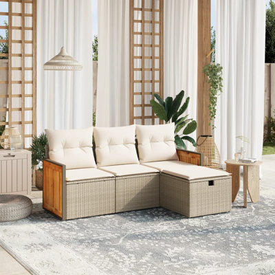 Ensemble de canapé de jardin modulaire en rotin PE Vidaxl