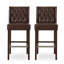 Tabouret de bar rembourré de 30,5 po de hauteur avec dossier et repose-pieds en métal pour îlot de cuisine-606309368