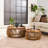 Hoxton coffee table set made of solid wood