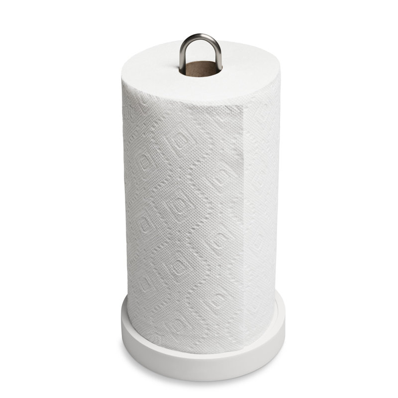 Paper Towel Holder, White