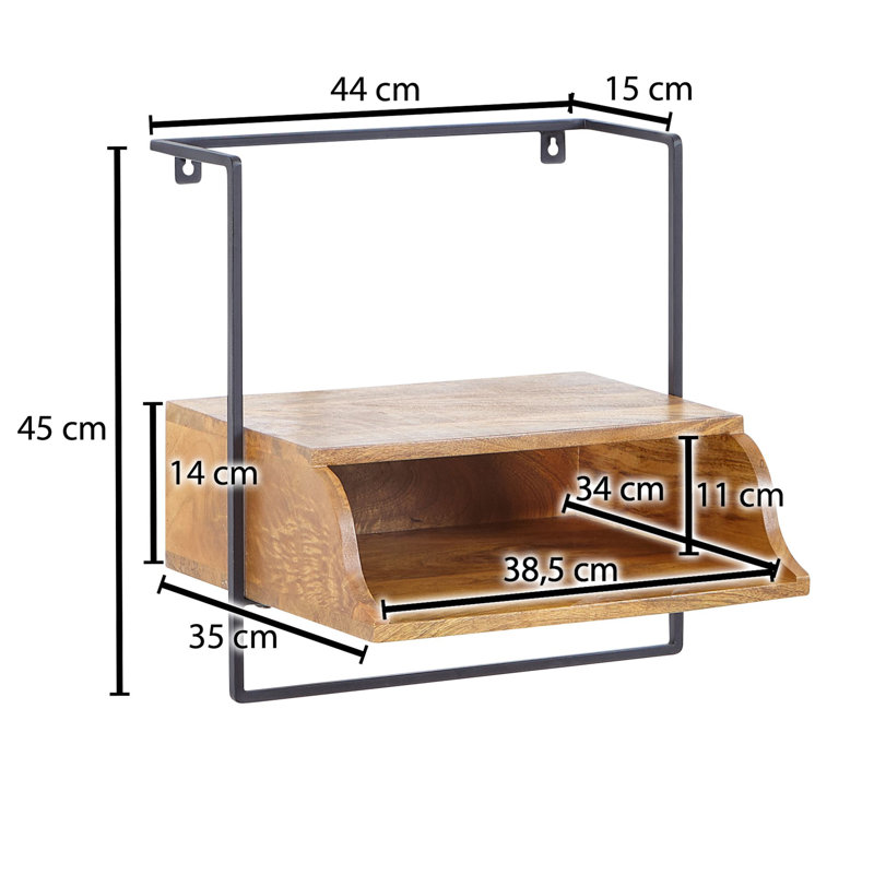 Amirat 44cm W Bedside Table