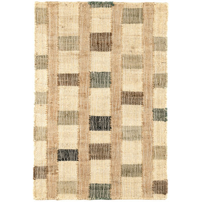 Mosaic Blue Handwoven Jute Rug