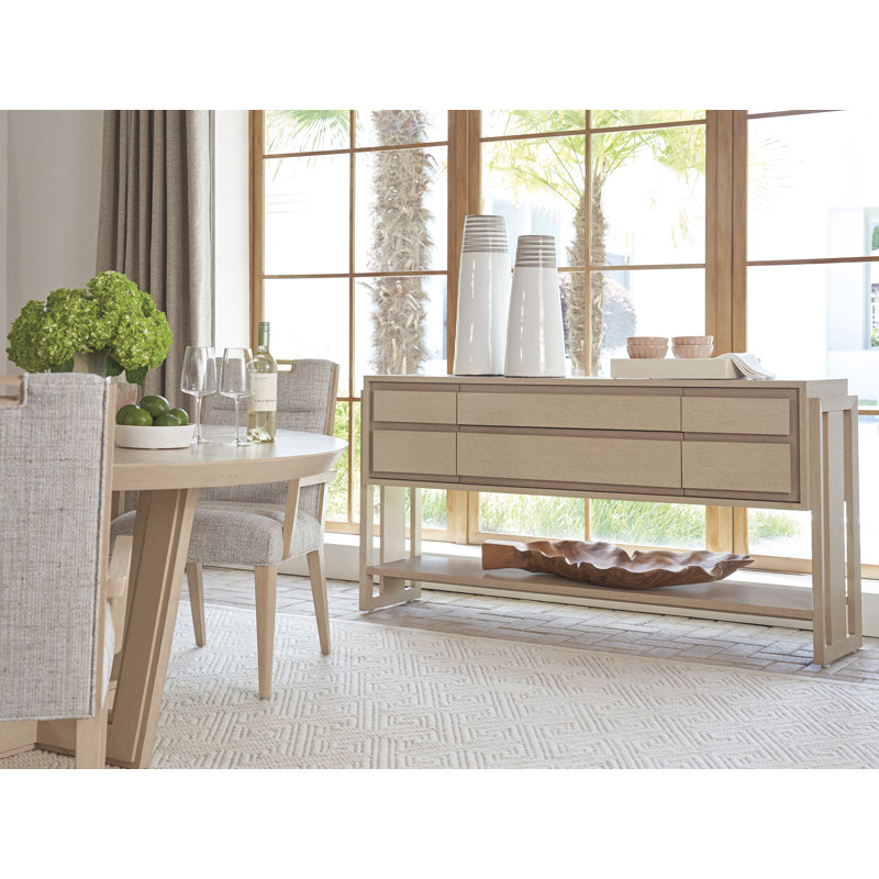 Sunset Key Beckley 68" Wide 2 Drawer Oak Solid Wood Buffet Table