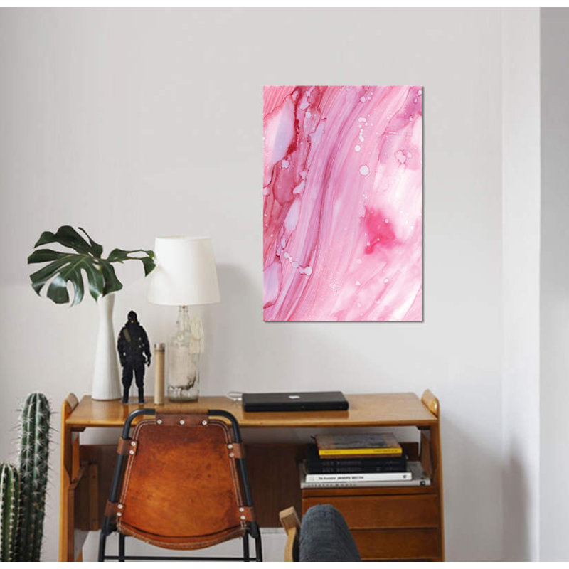 «Pink Galaxy», impression sur toile, H 40 po x l 26 po x P 1,5 po, Pas de tapis, Toile tendue