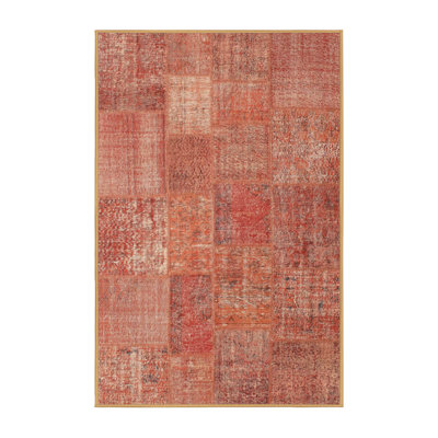 Tapis abstrait brun / jaune