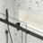 Glass Shower Door, Sliding Door, With 5/16" Tempered Glass And Matted Black  Finish 6074-124947409