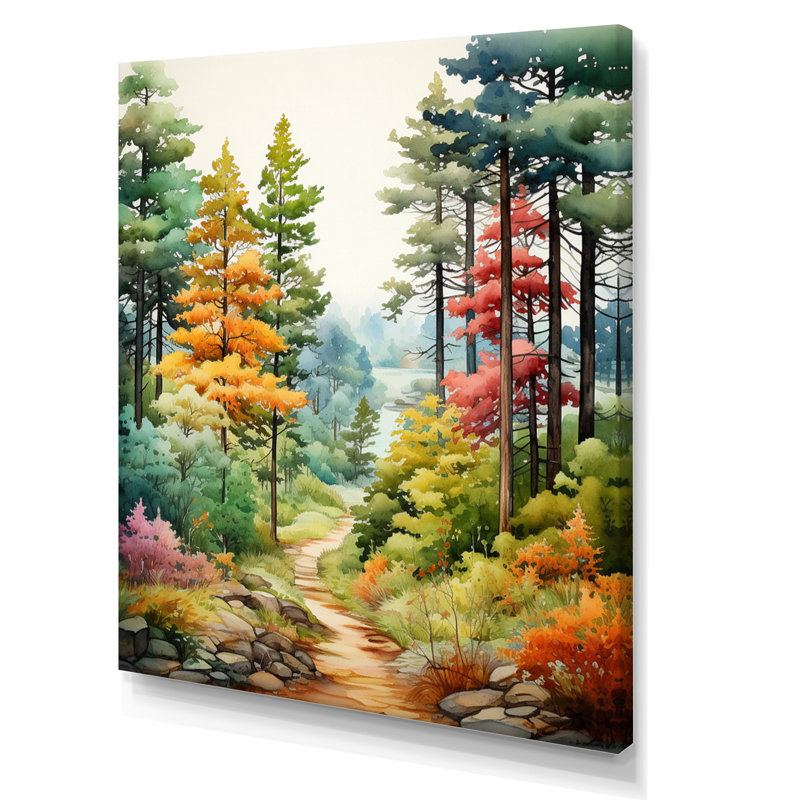 Pin, Autumn Symphony III - Pin, art mural, H 32 po x l 16 po x P 1 po, Toile tendue