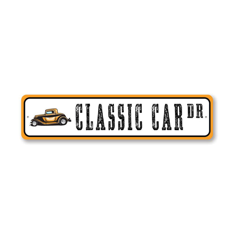 Plaque de rue classique en aluminium, H 6 po x l 24 po x P 0,06 po