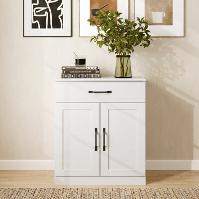 Armoires d'appoint en bois avec 1 tiroir et 2 portes Reidy