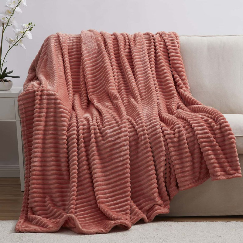 Jeté moelleux et moelleux Nestl, Très grand, Rose brumeux