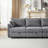 Modular Convertible Corduroy Sofa,U Shaped Sectional Couch with Storage Ottoman and Chaise-910858459